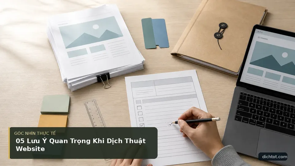 05 Lưu Ý Quan Trọng Khi Dịch Thuật Website — hình minh họa dịch thuật