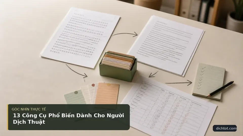 13 Công Cụ Phổ Biến Dành Cho Người Dịch Thuật — hình minh họa dịch thuật