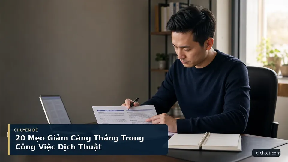 20 Mẹo Giảm Căng Thẳng Trong Công Việc Dịch Thuật