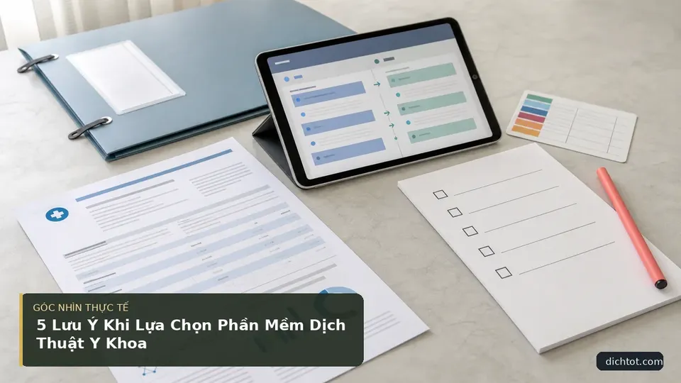 5 Lưu Ý Khi Lựa Chọn Phần Mềm Dịch Thuật Y Khoa — hình minh họa dịch thuật