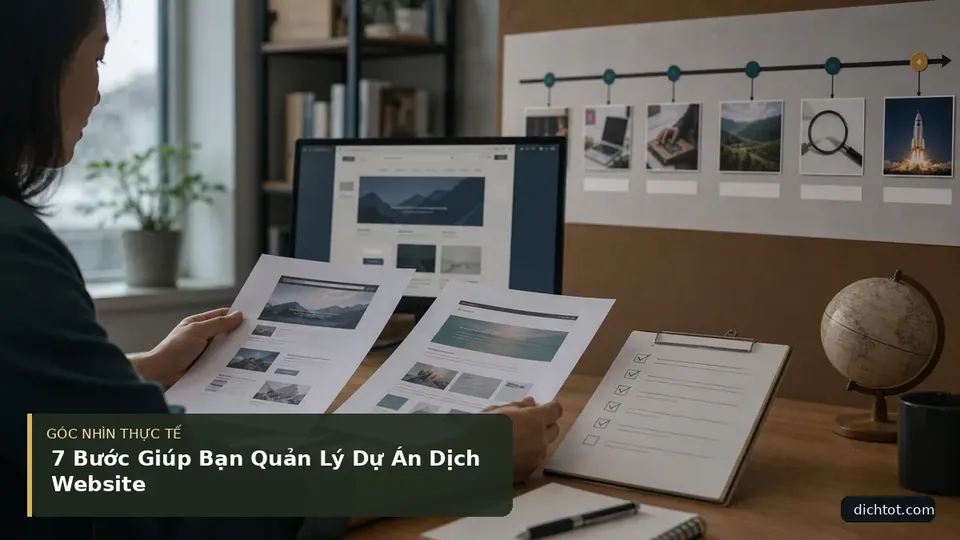 Chi tiết minh họa dịch thuật trong bài 7 Bước Giúp Bạn Quản Lý Dự Án Dịch Website