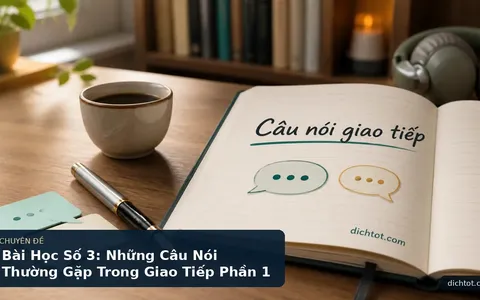 Bài Học Số 3: Những Câu Nói Thường Gặp Trong Giao Tiếp Phần 1