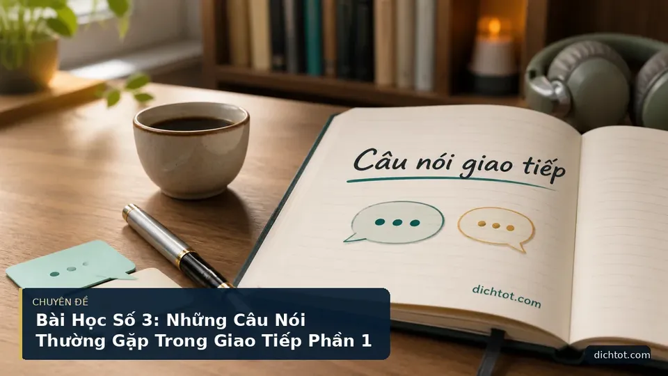Bài Học Số 3: Những Câu Nói Thường Gặp Trong Giao Tiếp Phần 1