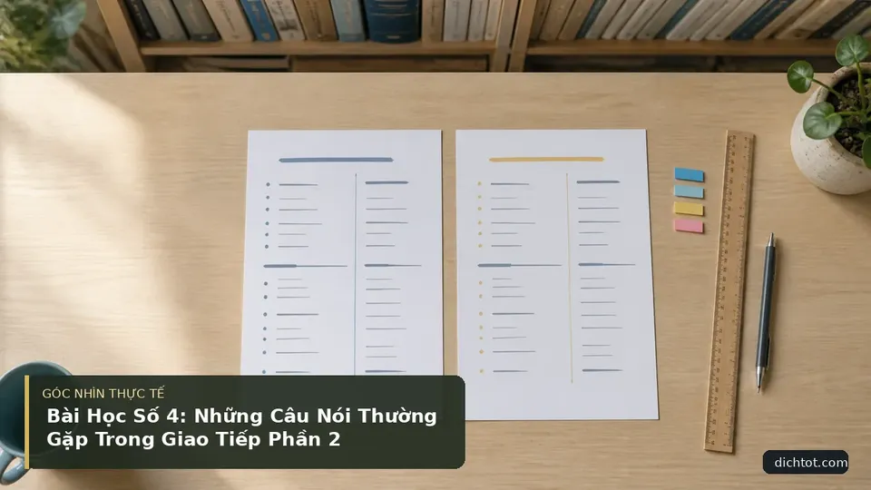 Chi tiết minh họa dịch thuật trong bài Bài Học Số 4: Những Câu Nói Thường Gặp Trong Giao Tiếp Phần 2