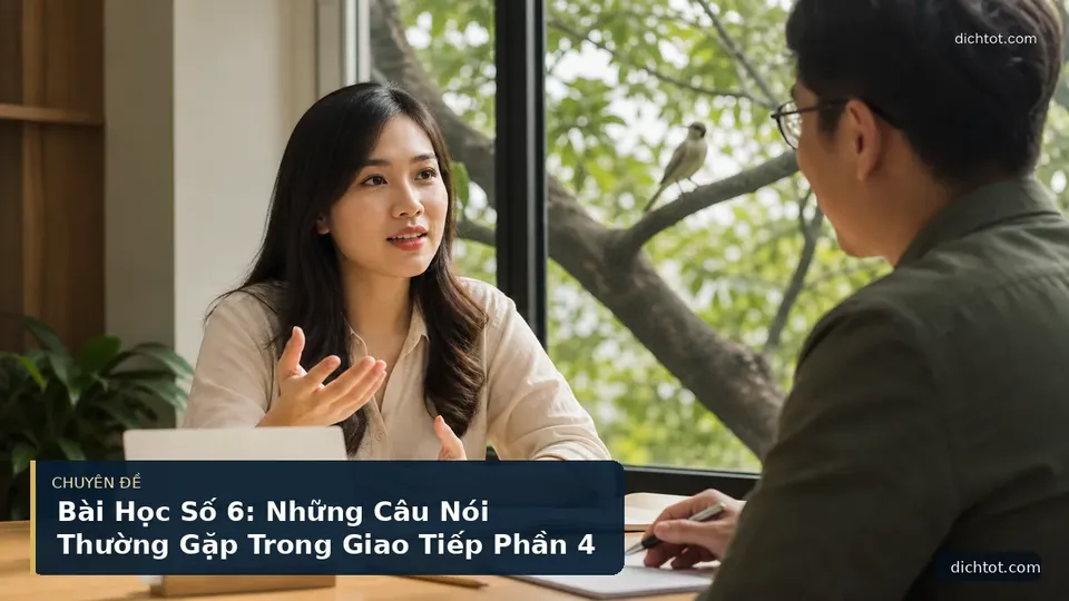 Bài Học Số 6: Những Câu Nói Thường Gặp Trong Giao Tiếp Phần 4