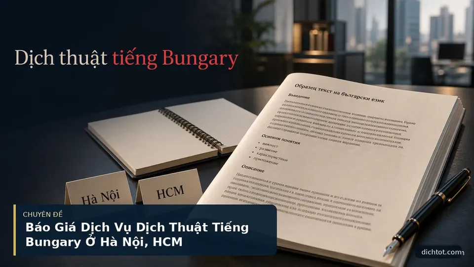 Báo Giá Dịch Vụ Dịch Thuật Tiếng Bungary Ở Hà Nội, HCM