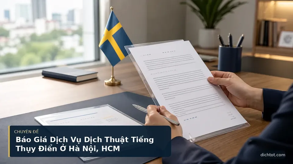 Báo Giá Dịch Vụ Dịch Thuật Tiếng Thụy Điển Ở Hà Nội, HCM