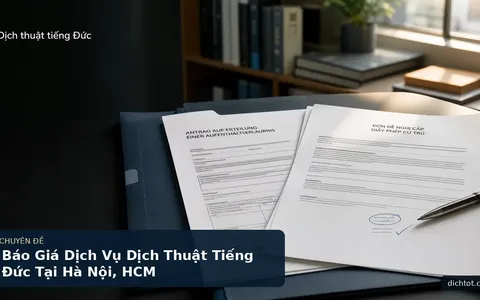 Báo Giá Dịch Vụ Dịch Thuật Tiếng Đức Tại Hà Nội, HCM