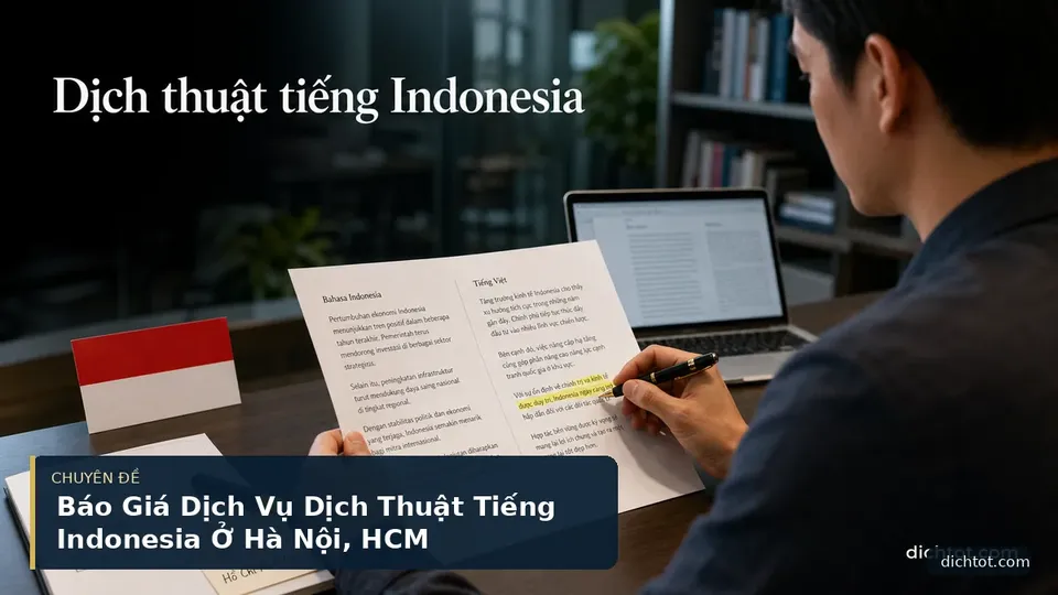 Báo Giá Dịch Vụ Dịch Thuật Tiếng Indonesia Ở Hà Nội, HCM