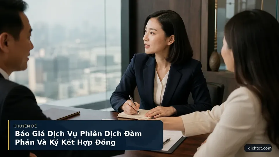 Báo Giá Dịch Vụ Phiên Dịch Đàm Phán Và Ký Kết Hợp Đồng