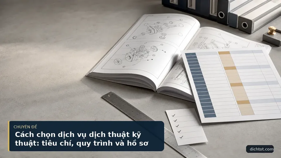 Cách chọn dịch vụ dịch thuật kỹ thuật: tiêu chí, quy trình và hồ sơ