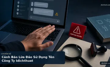 Cảnh Báo Lừa Đảo Sử Dụng Tên Công Ty Idichthuat