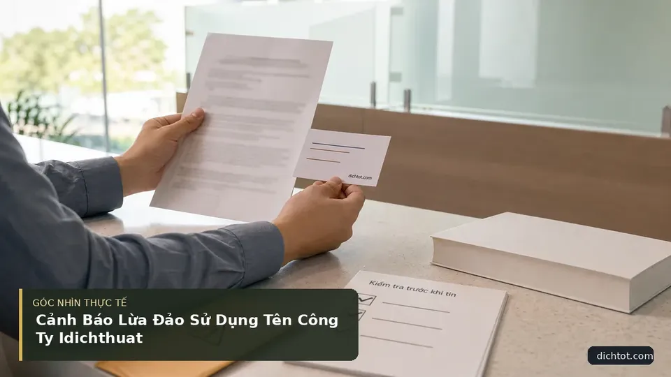 Chi tiết minh họa dịch thuật trong bài Cảnh Báo Lừa Đảo Sử Dụng Tên Công Ty Idichthuat