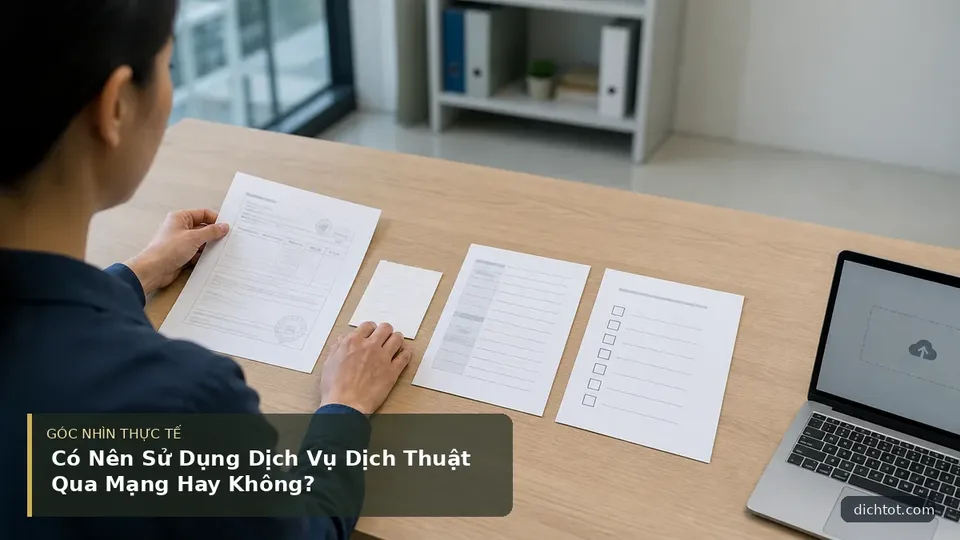 Có Nên Sử Dụng Dịch Vụ Dịch Thuật Qua Mạng Hay Không? — hình minh họa dịch thuật
