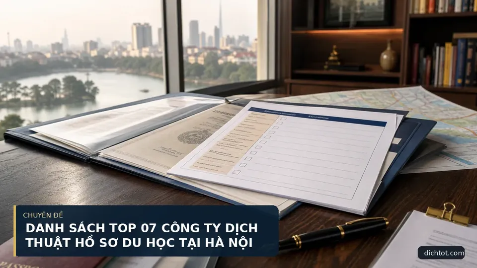 DANH SÁCH TOP 07 CÔNG TY DỊCH THUẬT HỒ SƠ DU HỌC TẠI HÀ NỘI