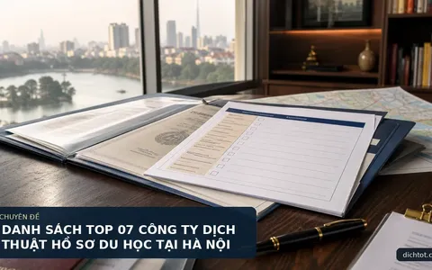DANH SÁCH TOP 07 CÔNG TY DỊCH THUẬT HỒ SƠ DU HỌC TẠI HÀ NỘI