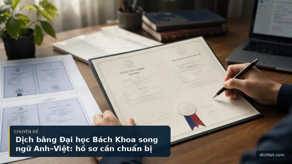 Dịch bằng Đại học Bách Khoa song ngữ Anh–Việt: hồ sơ cần chuẩn bị
