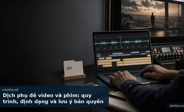 Dịch phụ đề video và phim: quy trình, định dạng và lưu ý bản quyền
