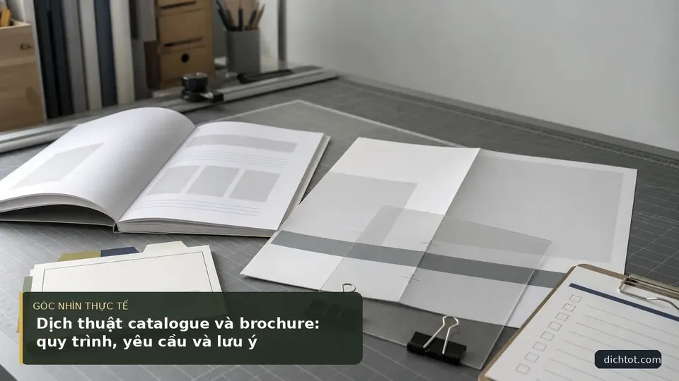 Dịch thuật catalogue và brochure: quy trình, yêu cầu và lưu ý — hình minh họa dịch thuật