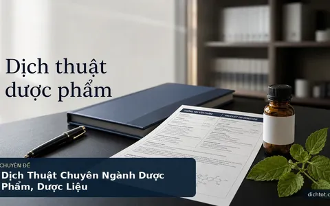 Dịch Thuật Chuyên Ngành Dược Phẩm, Dược Liệu