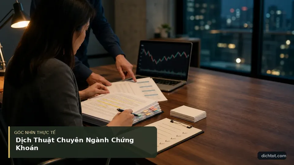 Dịch Thuật Chuyên Ngành Chứng Khoán — hình minh họa dịch thuật