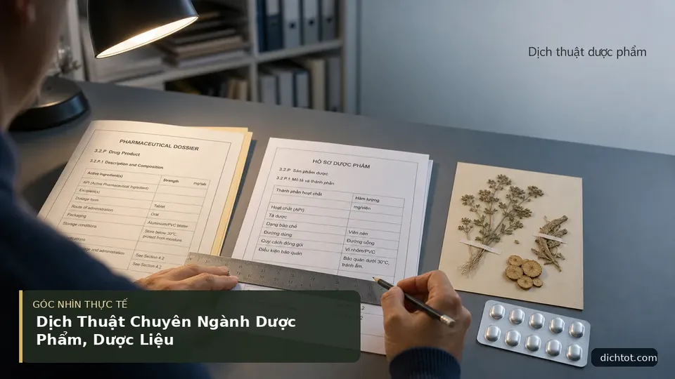 Dịch Thuật Chuyên Ngành Dược Phẩm, Dược Liệu — hình minh họa dịch thuật