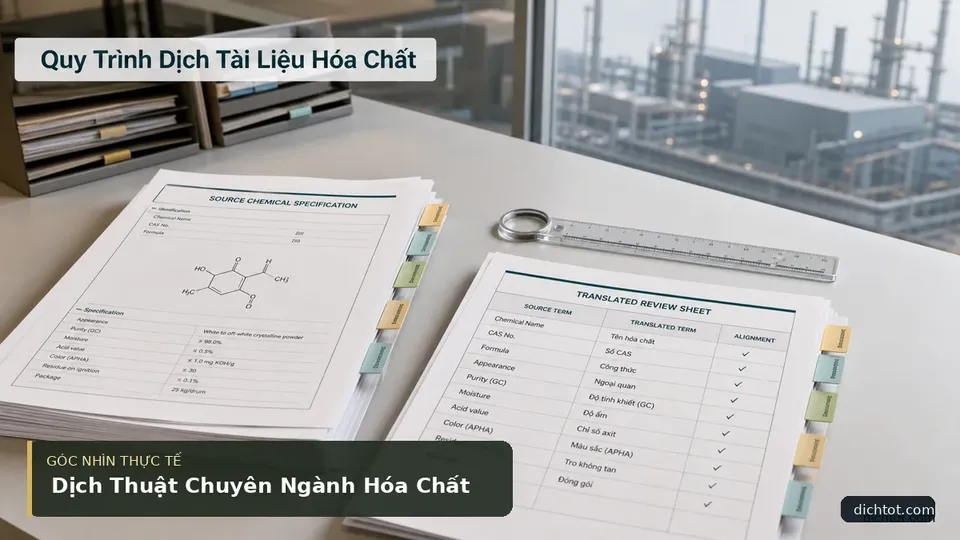 Dịch Thuật Chuyên Ngành Hóa Chất — hình minh họa dịch thuật