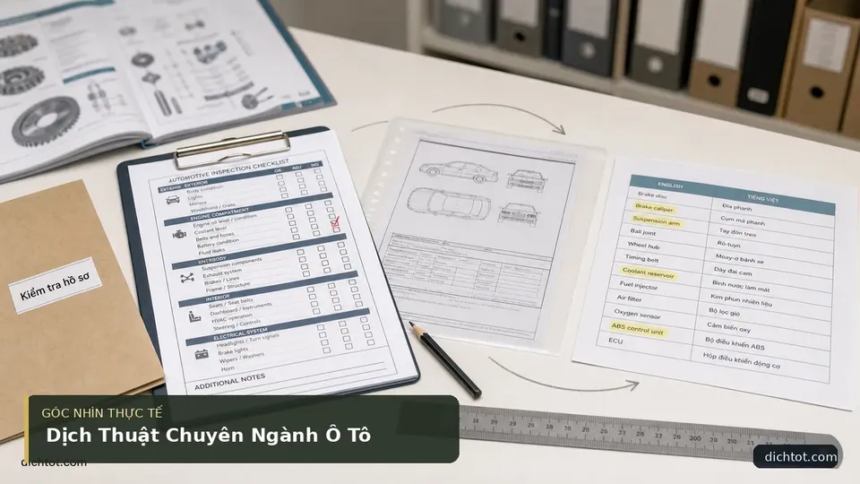 Dịch Thuật Chuyên Ngành Ô Tô — hình minh họa dịch thuật