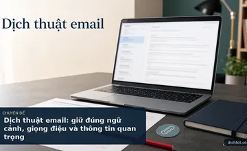 Dịch thuật email: giữ đúng ngữ cảnh, giọng điệu và thông tin quan trọng