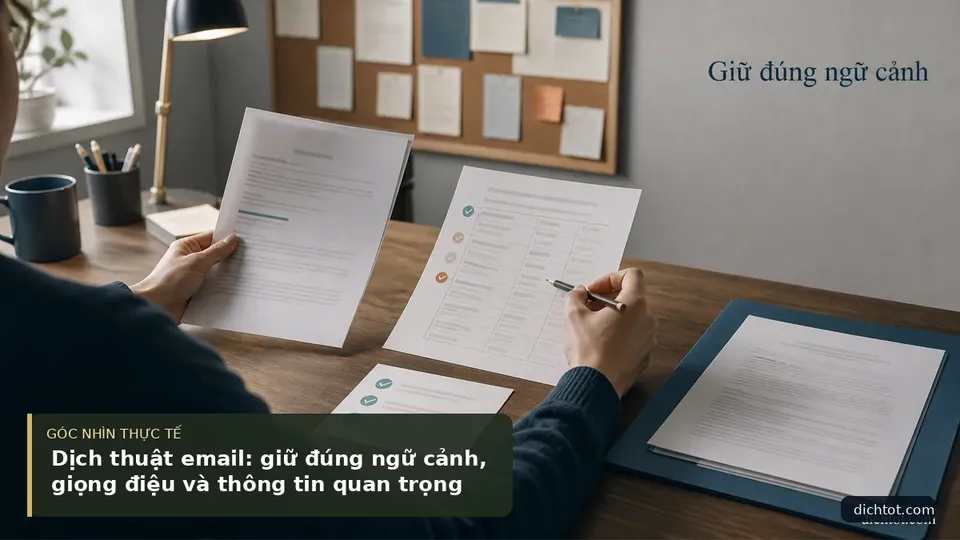 Chi tiết minh họa dịch thuật trong bài Dịch thuật email: giữ đúng ngữ cảnh, giọng điệu và thông tin quan trọng