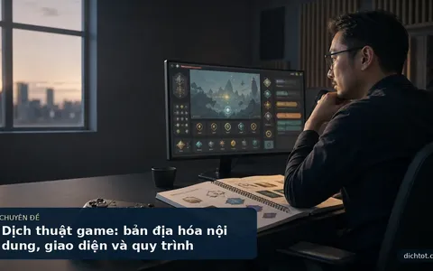 Dịch thuật game: bản địa hóa nội dung, giao diện và quy trình