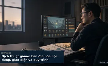 Dịch thuật game: bản địa hóa nội dung, giao diện và quy trình