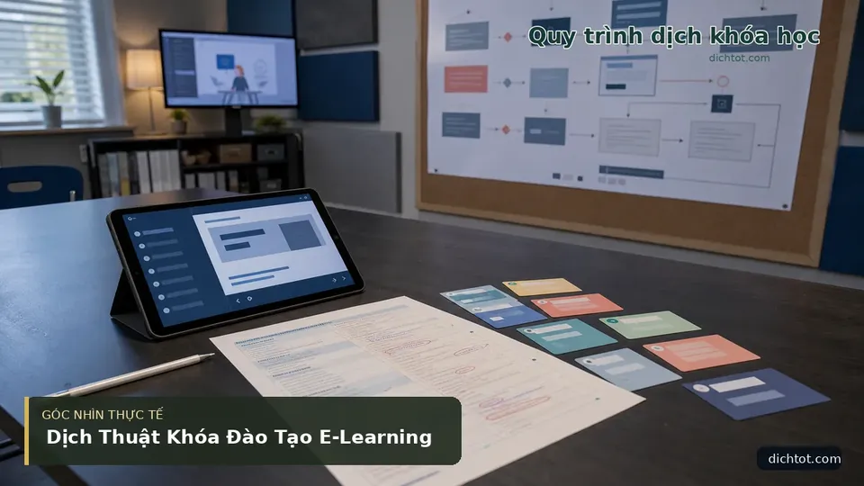 Dịch Thuật Khóa Đào Tạo E-Learning — hình minh họa dịch thuật