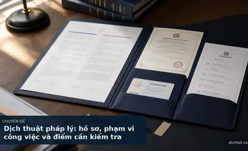 Dịch thuật pháp lý: hồ sơ, phạm vi công việc và điểm cần kiểm tra
