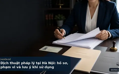 Dịch thuật pháp lý tại Hà Nội: hồ sơ, phạm vi và lưu ý khi sử dụng