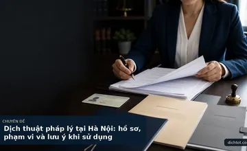 Dịch thuật pháp lý tại Hà Nội: hồ sơ, phạm vi và lưu ý khi sử dụng