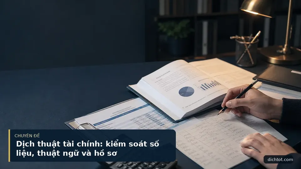 Dịch thuật tài chính: kiểm soát số liệu, thuật ngữ và hồ sơ