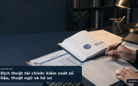 Dịch thuật tài chính: kiểm soát số liệu, thuật ngữ và hồ sơ