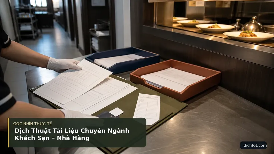Dịch Thuật Tài Liệu Chuyên Ngành Khách Sạn – Nhà Hàng — hình minh họa dịch thuật