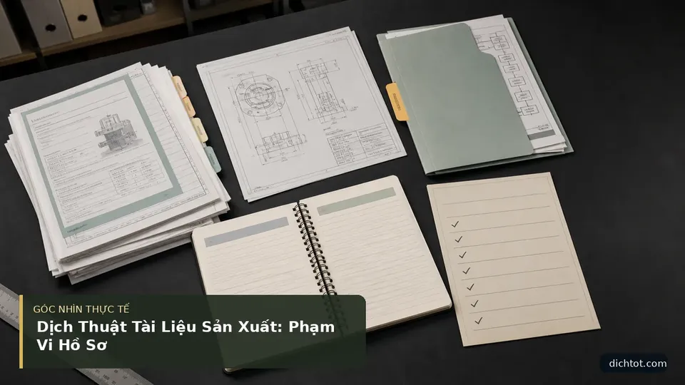 Dịch Thuật Tài Liệu Sản Xuất: Phạm Vi Hồ Sơ — hình minh họa dịch thuật