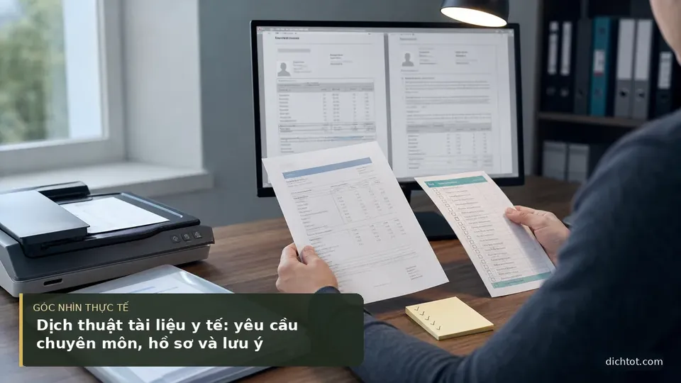 Dịch thuật tài liệu y tế: yêu cầu chuyên môn, hồ sơ và lưu ý — hình minh họa dịch thuật