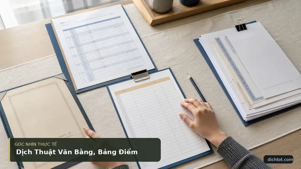Chi tiết minh họa dịch thuật trong bài Dịch Thuật Văn Bằng, Bảng Điểm