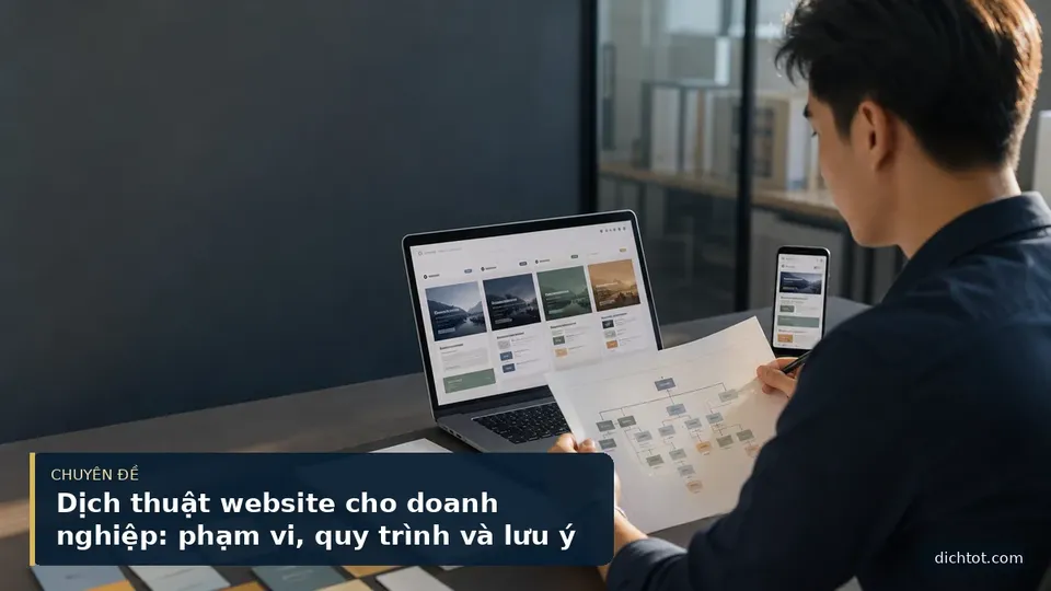 Dịch thuật website cho doanh nghiệp: phạm vi, quy trình và lưu ý