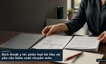 Dịch thuật y tế: phân loại tài liệu và yêu cầu kiểm soát chuyên môn