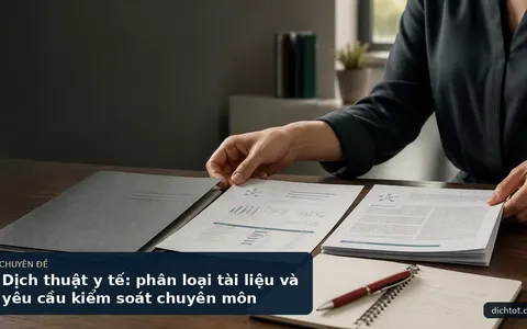 Dịch thuật y tế: phân loại tài liệu và yêu cầu kiểm soát chuyên môn