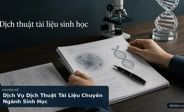 Dịch Vụ Dịch Thuật Tài Liệu Chuyên Ngành Sinh Học
