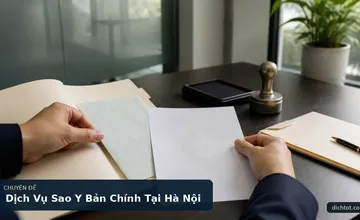 Dịch Vụ Sao Y Bản Chính Tại Hà Nội