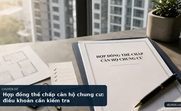 Hợp đồng thế chấp căn hộ chung cư: điều khoản cần kiểm tra