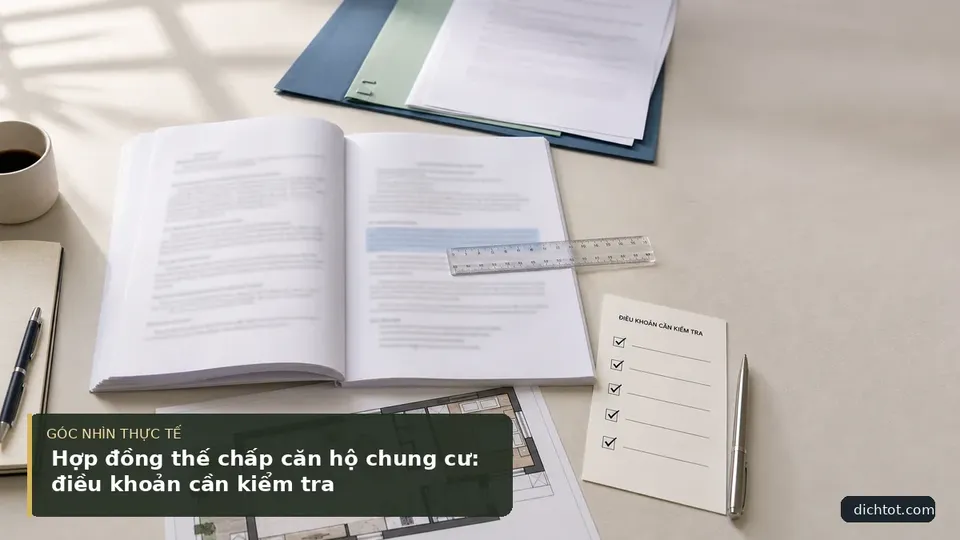 Chi tiết minh họa dịch thuật trong bài Hợp đồng thế chấp căn hộ chung cư: điều khoản cần kiểm tra