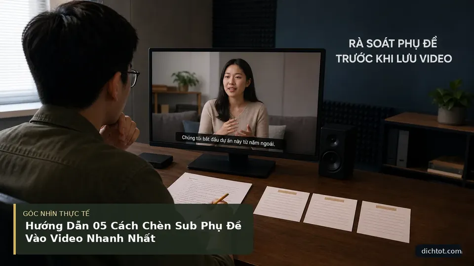 Chi tiết minh họa dịch thuật trong bài Hướng Dẫn 05 Cách Chèn Sub Phụ Đề Vào Video Nhanh Nhất